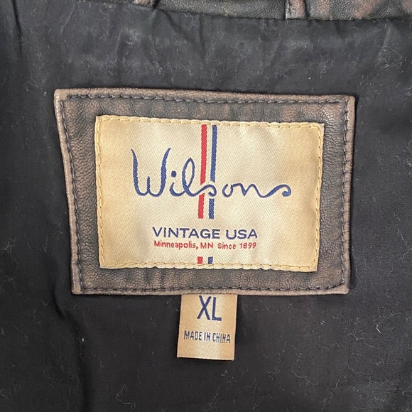 Wilson Women's dark brown Leather moto Jacket sz XL - Picture 7 of 8